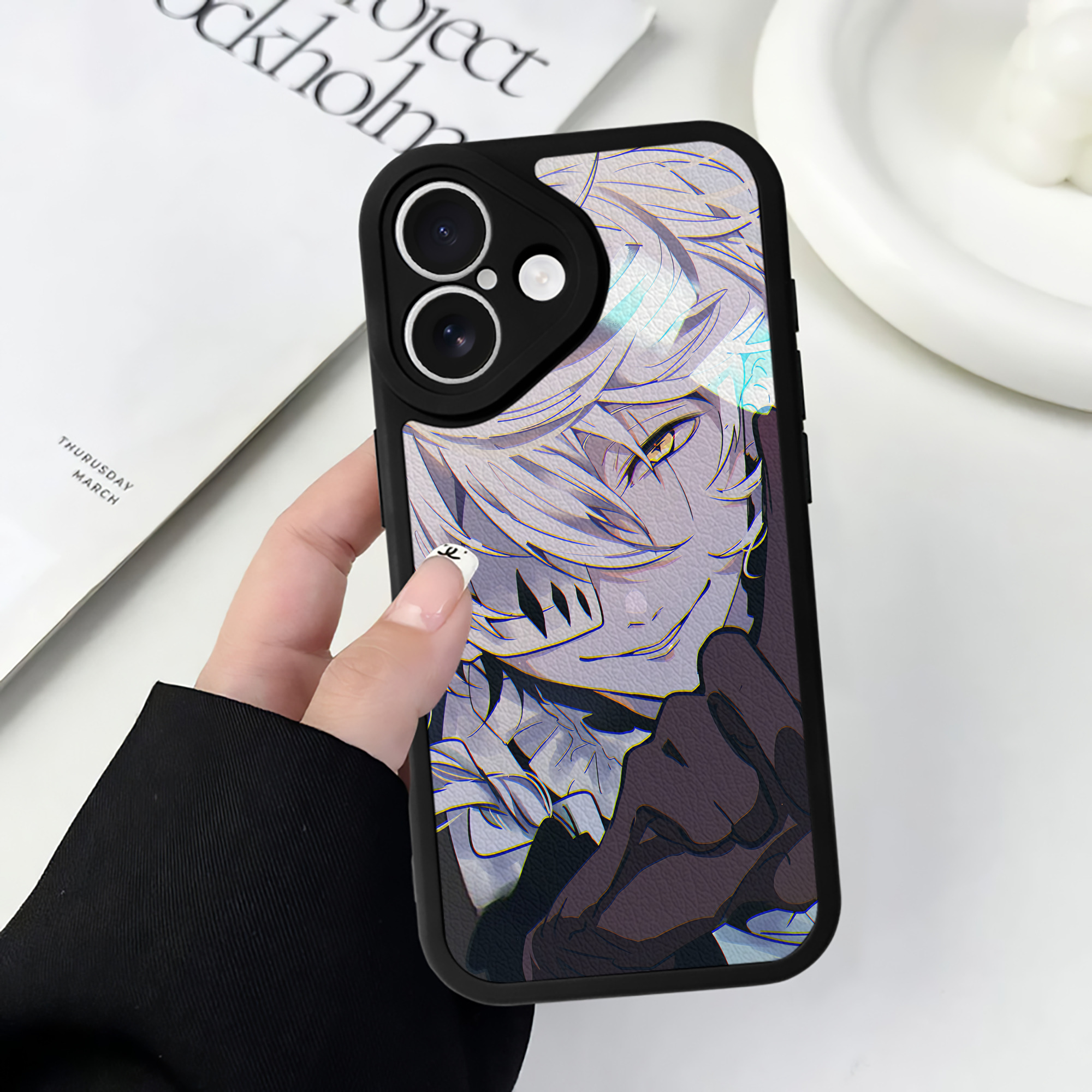 （画像用） 文豪ストレイドッグス Bungo Stray Dogs 【iPhone 16シリーズ対応】シリコンスマホケース（レザー調） 材質：シリコン